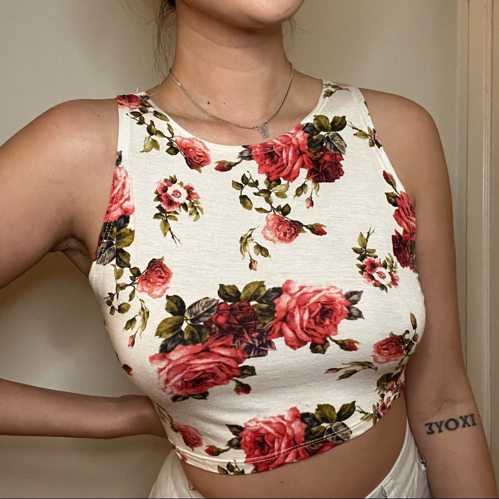 floral crop top